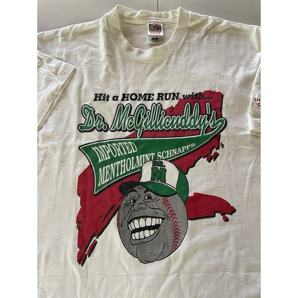 Vintage XL Dr. McGillicuddy's Mentholmint Schnapps Promotional T-Shirt